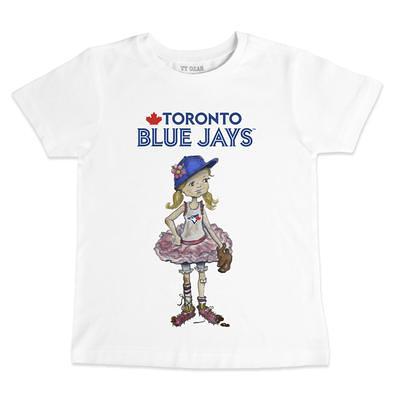 Toronto Blue Jays Tiny Turnip Women's Caleb 3/4-Sleeve Raglan T-Shirt -  White/Royal