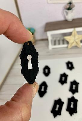 Miniature Dollhouse Laser Cut Wood Decorations, Scale 112, Miniature Door,  Key - Yahoo Shopping