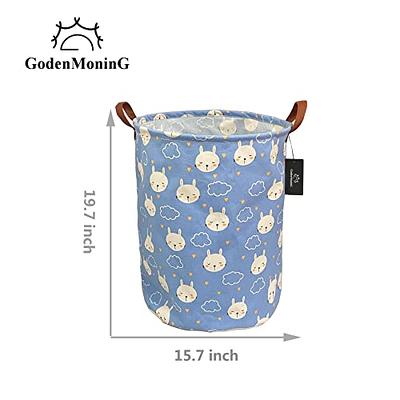 Collapsible Laundry Basket - GodenMoninG 62.8L Large Sized Round Waterproof  Storage Bin with Handles,Home Decor,Toy Organizer,Children Nursery Hamper.  (Sky Blue Rabbit) - Yahoo Shopping