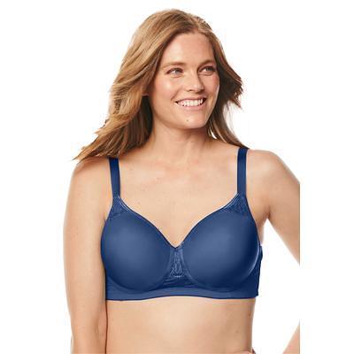 Plus Size Women's Wireless Microfiber T-Shirt Bra by Comfort Choice in  Evening Blue Multi Floral (Size 42 C) - Yahoo Shopping