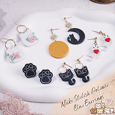 Dog Clay Cutters Set Valentines Day Polymer Clay Cutters Corgi Clay Cutters  for Earring Making Heart With Dog Paw Cutter 11 Pcs 