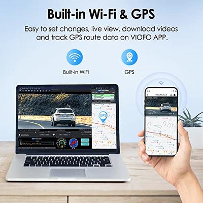 Vantrue UHD 4K +1080P WiFi Dual WiFi Dash Cam Front and Rear with