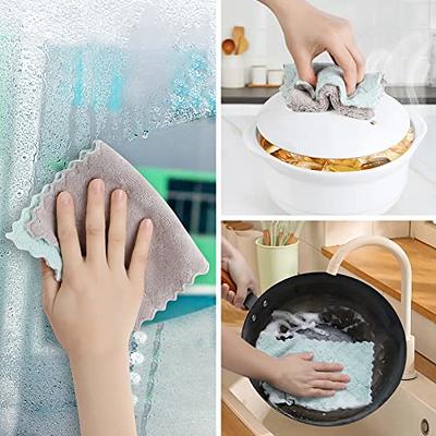 JEFFSUN Bamboo Wash Cloths for Kitchen, Multicolor Reusable Cleaning Cloths  Widely Use Waffle Dish Cloths for Wasing Dishes, 8 Pack Oil Resistant Dish