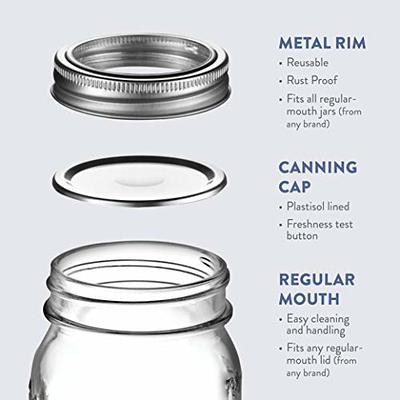 Paksh Novelty Mason Jars - Food Storage Container - 4-Pack - Airtight  Container for Pickling, Canning, Candles, Home Decor, Overnight Oats, Fruit