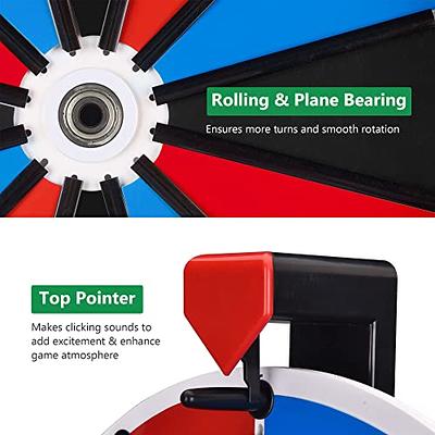 T-Sign 12 Heavy Duty Spinning Prize Wheel, 10 Slots Color Tabletop Prize Wheel Spinner with Dry Erase Marker & Eraser As Customized Gifts for Car