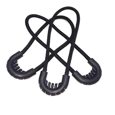 Honbay 10pcs Heavy Duty U Shape Black Nylon Zipper Pulls Zipper Tags Zipper Extension Replacement