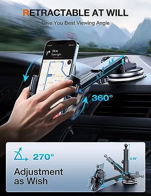 DesertWest Upgraded 2.0 Car Phone Holder Mount, [𝟭𝗦 𝗦𝐥𝐢𝐝𝐞 ] Simplest  Phone Mount for Car, Phone Holder Car for Dashboard/Windshield/Air Vent,  iPhone