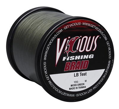 Vicious Fishing Moss Green Braid - 15lb, 300 Yards