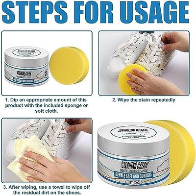 2023 New Multi-Functional Cleaning And Stain Removal Cream, Multipurpose Cleaning  Cream, White Shoe Cleaning Cream with Sponge, White Shoe Cleaner, No Need  To Wash, Decontaminate Solid Paste 1Pcs - Yahoo Shopping