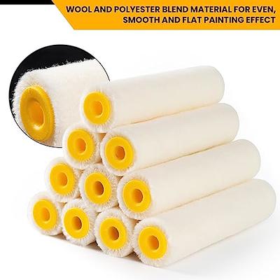 Mister Rui Paint Roller, 4 Inch Paint Roller Covers 10pcs, 4mm Short Nap,  Wool Blend Small Paint Roller Covers, Reusable Mini Paint Rollers for Use  with All Paints and Stains - Yahoo Shopping