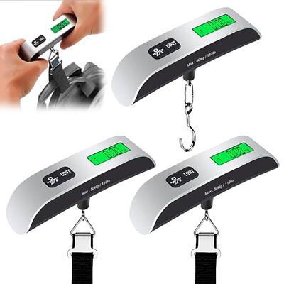 travel inspira Luggage Scale,Digital Luggage Scales,Baggage Scale with  Overweight Alert LCD Display 110LB / 50KG, Stainless Steel (White) - Yahoo  Shopping