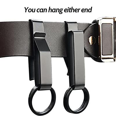 Leather Belt Loop Keychain Clip Leather Belt Key Holder Key Chains Keyring  with 2 Key Rings Hooks Heavy Duty Gift for Men Silver - Yahoo Shopping