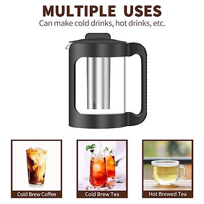 RJ3 6 Cup Ovalware Airtight Cold Brew Iced Coffee Maker 1.5L + Ice