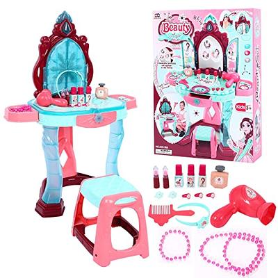 Toys for Girls,Kids Makeup Kit for Girl,Toddler Vanity Makeup Set with  Lights,Sound,Kids Toys Princess Pretend Play Washable Make Up Toy,Christmas