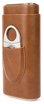 Mantello Luxury Portable 3 Holder Cigar Case Set with Cigar Cutter