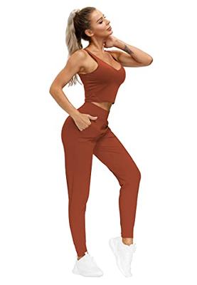 THE GYM PEOPLE Women's Joggers Pants Lightweight Athletic Leggings Tapered  Lounge Pants for Workout, Yoga, Running (Small, Brick Red) - Yahoo Shopping