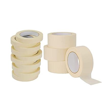 Lichamp 10 Pack White Masking Tape General Purpose 0.75 inch and 4