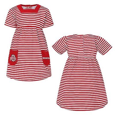 Girls Infant Red Kansas City Chiefs All Hearts Jersey Long Sleeve Dress