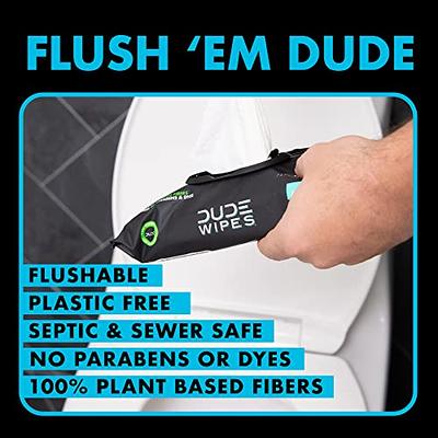 DUDE Wipes - Flushable Wipes - 8 Pack, 336 Wipes - Unscented Extra-Large  Adult Wet Wipes - Vitamin-E & Aloe for at-Home Use - Septic and Sewer Safe