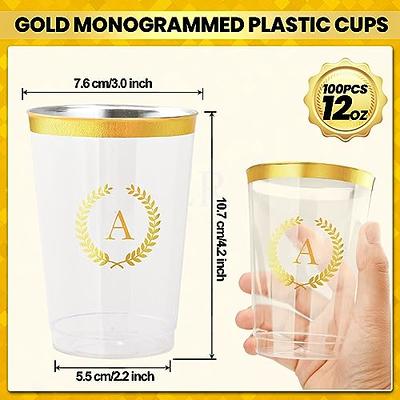 Personalized Clear Plastic Cups for Weddings