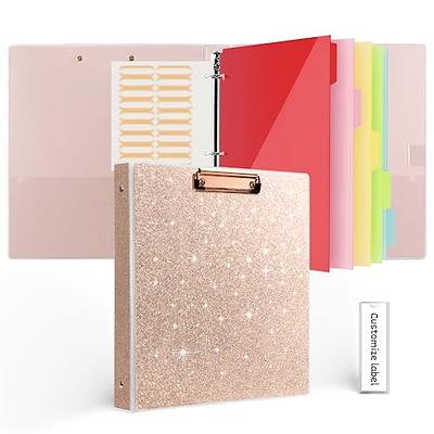  Y YOMA Rose Gold 3 Ring Binders for Letter Size 1 inch 3-Ring  Binder Cardboard Decorative Recipe Binder Cute Three Binders Organizer for  School Home Office Supplies, 2 Pack : Office Products