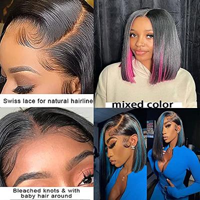 RESHOWBEAUTY Lace Front Wigs Human Hair Straight Human Hair 13x4 Lace  Frontal Wigs For Black Women With Baby Hair 180% Density Transparent  Brazilian