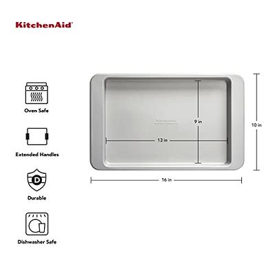 KitchenAid Nonstick Aluminized Steel Rectangular Cake Pan, 9x13-Inch, Silver