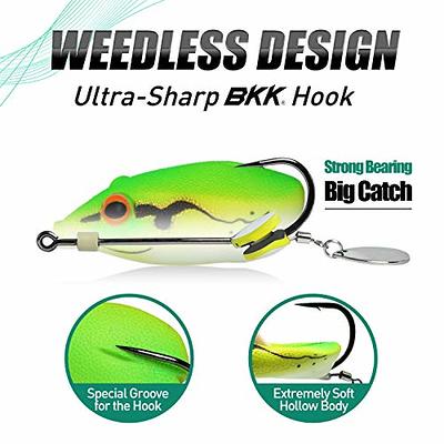 KK Vintage Frog Lure Topwater Fishing Lures Crankbait Hooks Bass Baits  Tackle Green : : Sports, Fitness & Outdoors