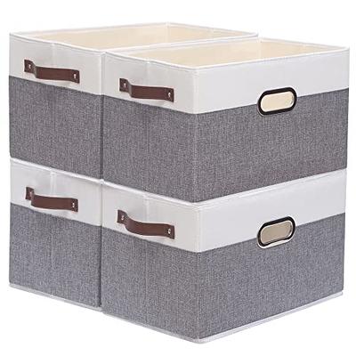 Tribello Plastic Bin Baskets for Organizing, White Storage Tray, Rectangle  9 x 6 x 2 - Pack of 4 - Made in USA