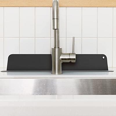 Kitchen Sink Splash Guard with Drain Plug - Silicone Rubber Faucet