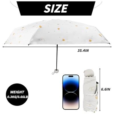 Small Travel Umbrella Light Compact Folded Umbrellas Purse Size for Women -  Walmart.com