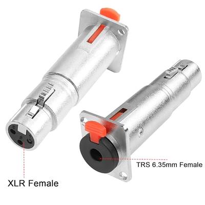 Panel Xlr Mount Audio Female Connector Speaker Socket Jack Connectors 3  Sound Metal Studio Adapters Pin Accessory 