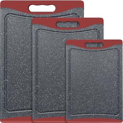 Extra Large Cutting Boards, Plastic Cutting Boards for Kitchen (Set of 3),  Dark Grey