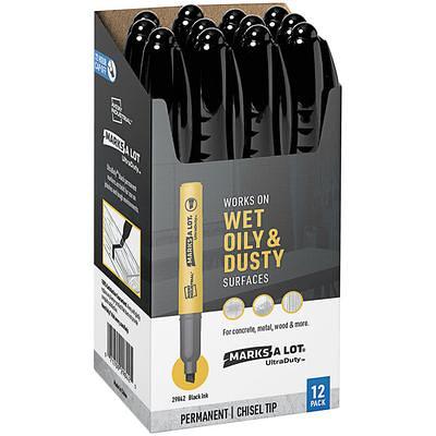 LAZGOL Permanent Markers Bulk, 32 Pack Black Permanent Marker Set