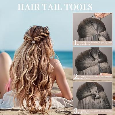 Hair Tail Tools, 6Pack Hair Loop Tool Set for Women Girls Hair Accessories  Hair Styling 