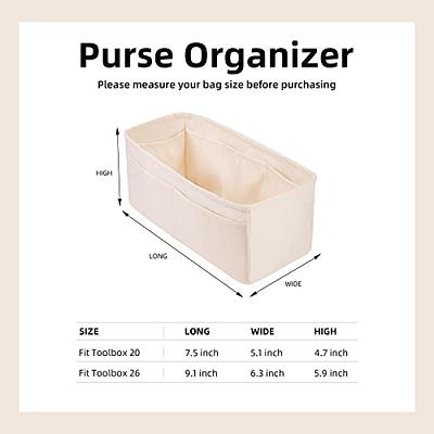 DGAZ Silky Purse Organizer Insert Fits Her-mes tool-box 20/26 Bags