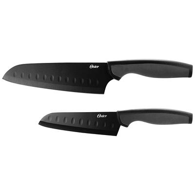 Oster Slice Craft 2 Piece Stainless Steel Santoku Knife Set in