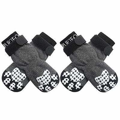 2 Pairs of Anti Slip Dog Socks-Dog Grip Socks with Straps Traction