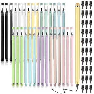 Fuutreo 30 Pcs Inkless Pencil Everlasting Reusable Pencil with 30 Nibs  Pencil with Eraser Eternal Aesthetic Inkless Pencil for Writing Drawing  Home Office School Students Kids, 10 Colors - Yahoo Shopping