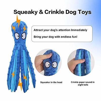 Dog Puzzle Toys - Dog Enrichment Squeaky Snuffle Treat Hiding Dispenser Toy  Crinkle Chew Plush No Stuffing Durable Stuffed Toys for Boredom Dogs,Dog