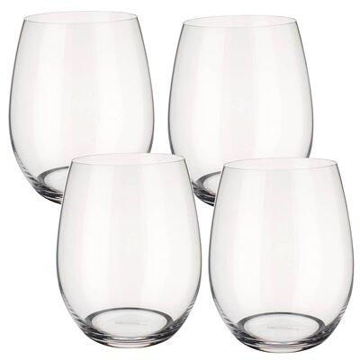 Entrée Set/4 Double Old Fashioned 16 oz Crystal Stemless Wine Glasses -  Yahoo Shopping