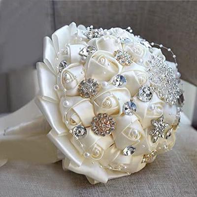 100Pcs Crystal Corsages Head Pins Flower Pins Wedding Bouquet