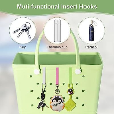 Hooks Accessories for Bogg Bags, Insert Charm Cutie Cup Holder Connector  Key Holder Mask Holder,2PCS Black 