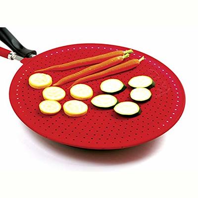 Rorence Stainless Steel Potato Ricer with 3 Interchangeable Discs & Inner Cup & Silicone Grip Handles - Red