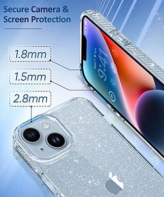 Cutebe [3 in 1 Crystal Phone Case for iPhone 13(2021)/iPhone 14(2022) 6.1,  Cute Protective Cover with 9H Temper Glass Screen Protector + HD Temper