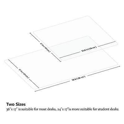 OstepDecor 24 x 36 Inch Clear Table Protector Rectangle, 1.5mm Thick Clear  Desk Pad, Desk Cover Protector, Clear Table Pad, Plastic Clear Desk Mat for