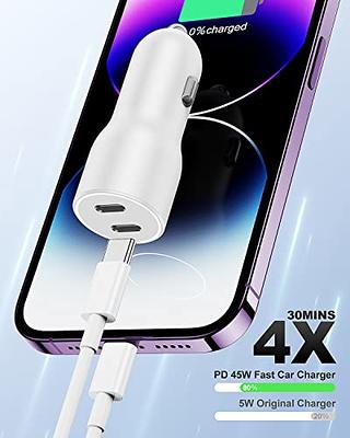 Apple MFi Certified] iPhone 14 Car Charger Fast Charging for iPhone 14/13/12/11  /XS/XR/SE Pro Max Plus iPad,Dual USB C Car Charger Adapter Cigarette  Lighter with 2Pack Lightning Cable - Yahoo Shopping