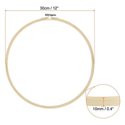 GuoFa 5 pieces 8 inch round embroidery hoops, imitated wood plastic display  frame for cross stitch