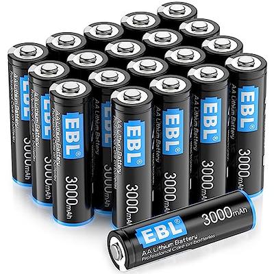 EBL Lithium AA Size Batteries 20 Pack, 3000mAh High Performance Constant  Volt 1.5V AA Lithium Batteries (Non-Rechargeable Batteries) for High-Tech  Devices - Yahoo Shopping