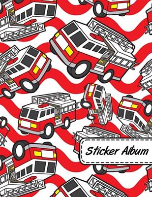 Sticker Album: Fire Trucks Sticker Album for Collecting Stickers, Blank  Reusable Sticker Book Collecting Album